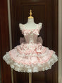 Pink (JSK + train + waist bow), petticoat included / S