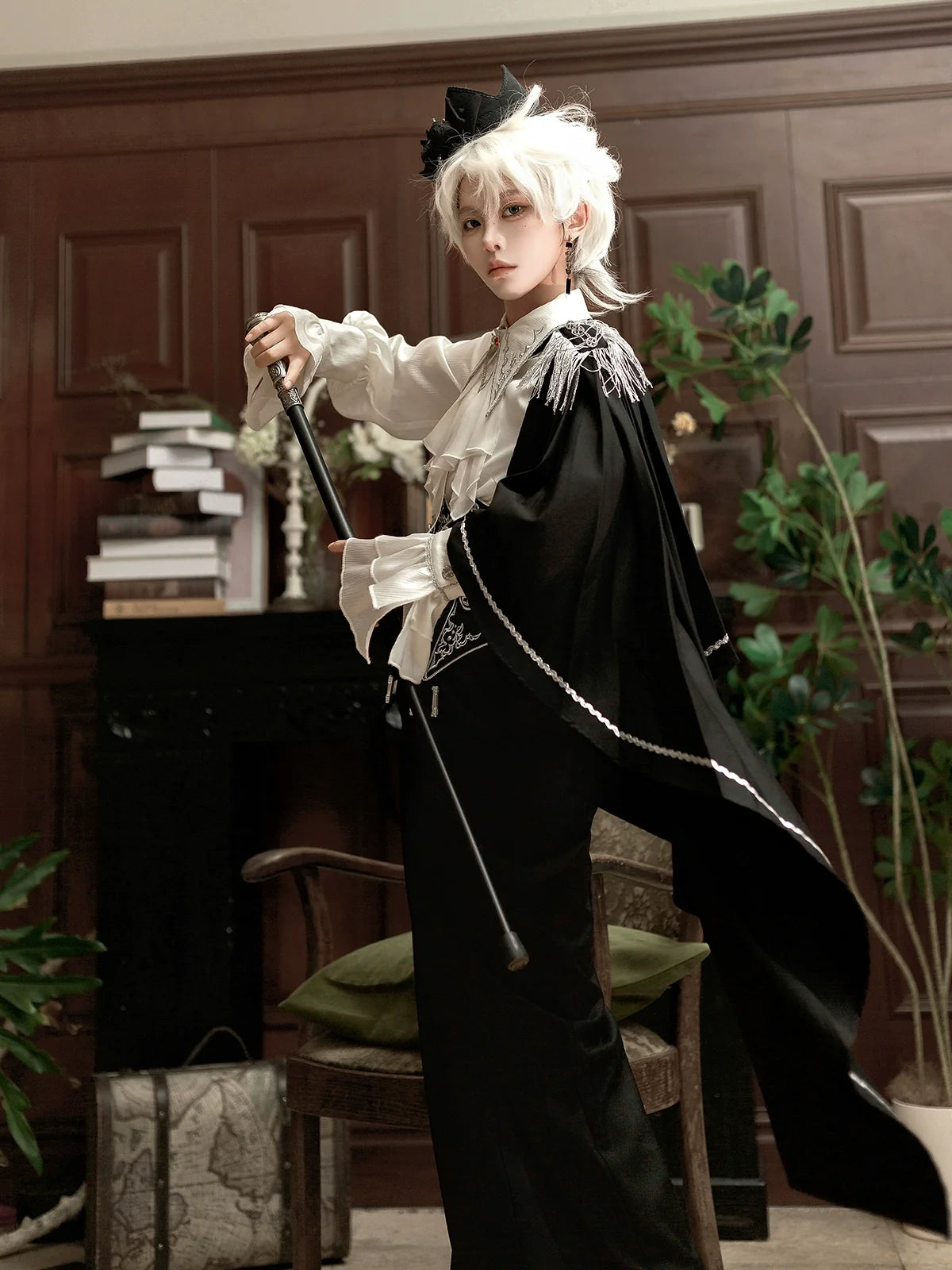 Your Princess - Ouji Lolita Pants Set - Detachable Jabot & Shawl Innerwear