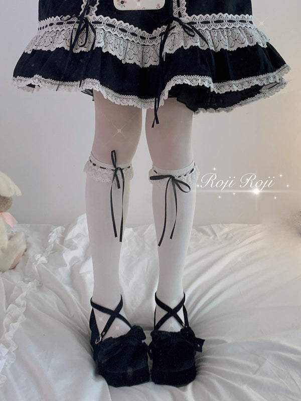 Roji Roji - Isabella - Sweet Lolita Lace Mid-Calf Socks