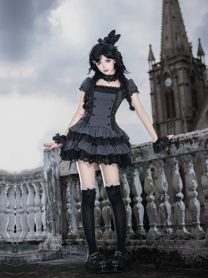 With PUJI - Xiao Yuan - Sweet Lolita OP Dress detail view 3