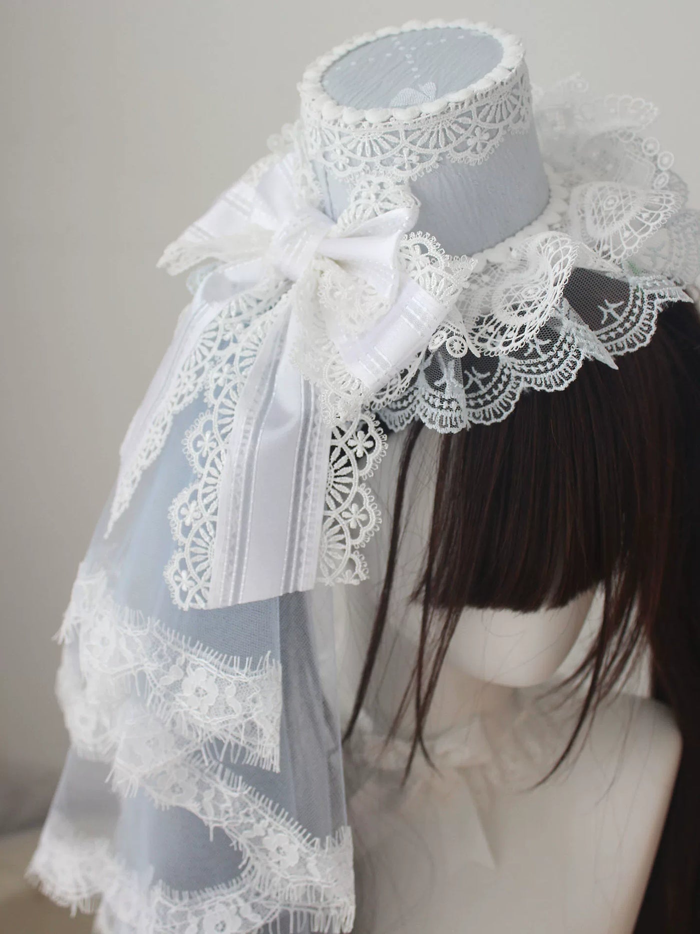 Deer Girl Handmade - Lace Veil Collection - Top Hats, KC, Arm Sleeves, Hanamaru, Headbands and Bonnets with Tulle