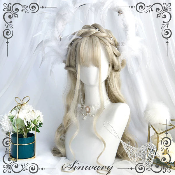 Sinwavy cream beige long wavy Lolita wig - view 1