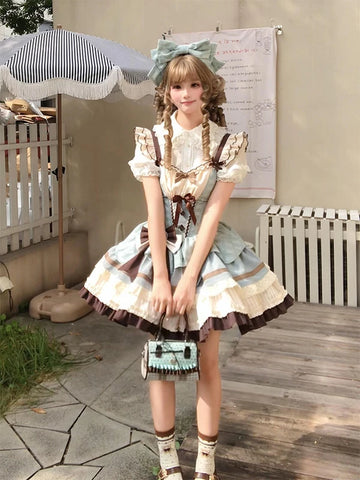 Creamy - Mint Chocolate Princess - JSK Set with a Short-Sleeve Blouse