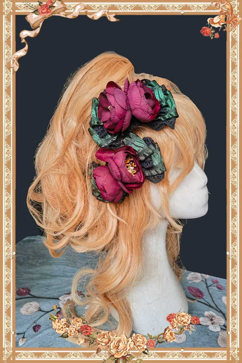 Infanta - Floral & Velvet - Lolita Hair Accessories