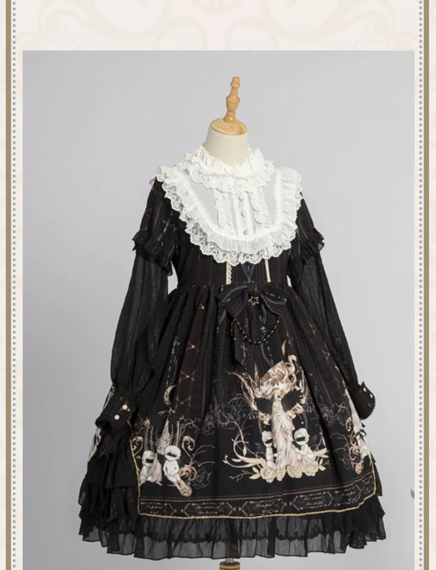 OCELOT - Chiffon Classic Lolita OP Dress - Long Sleeve OP Dress