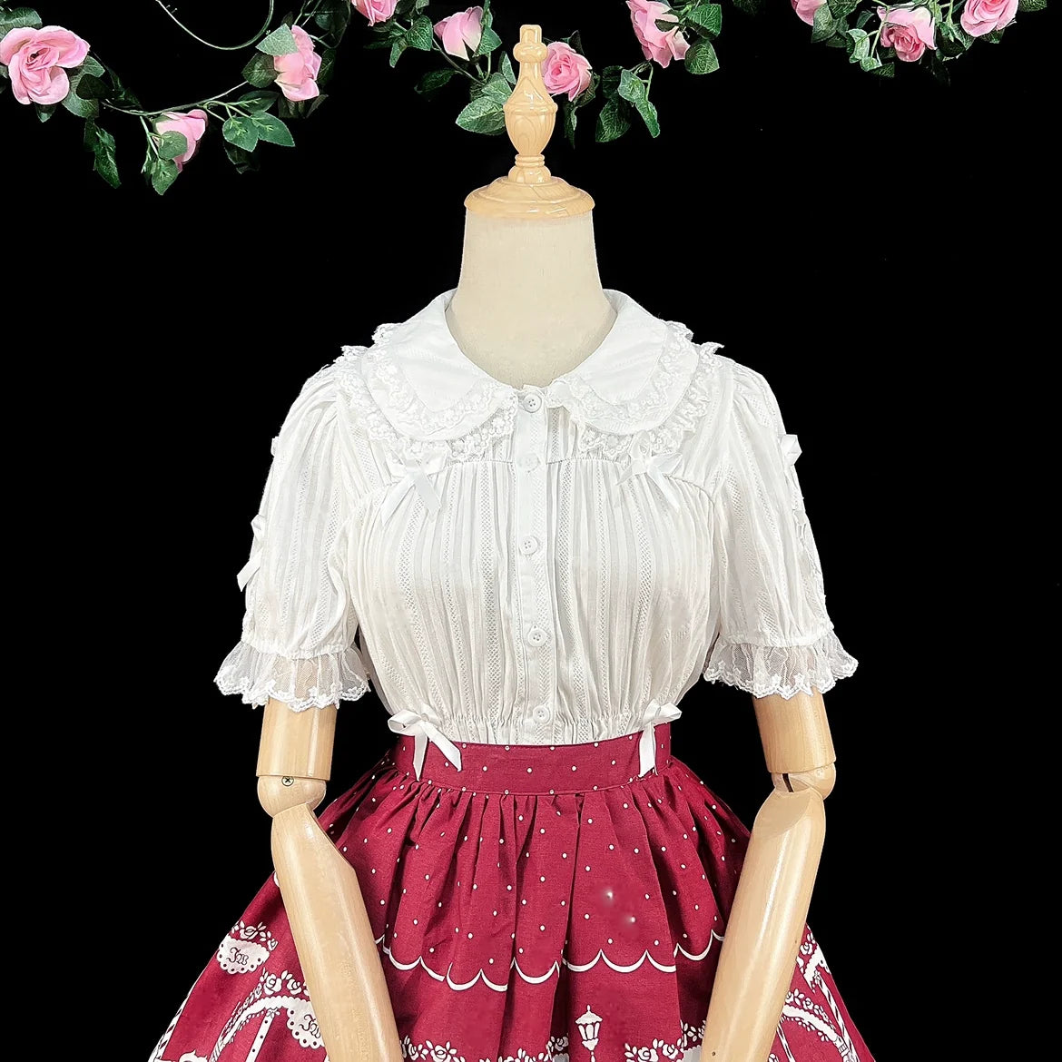 DMFS Lolita - Sweet Lolita Shirt Doll Collar - Blouse High-waisted Innerwear