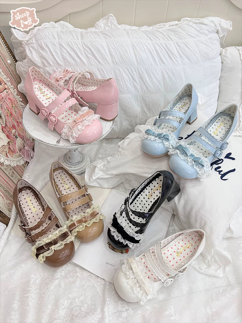 sheeppuff Tiramisu Mid-Heel Shoes