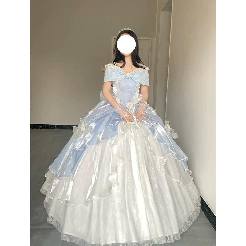 Flora Muse - Rose Encounter Lolita Ballgown - Pale green off-shoulder