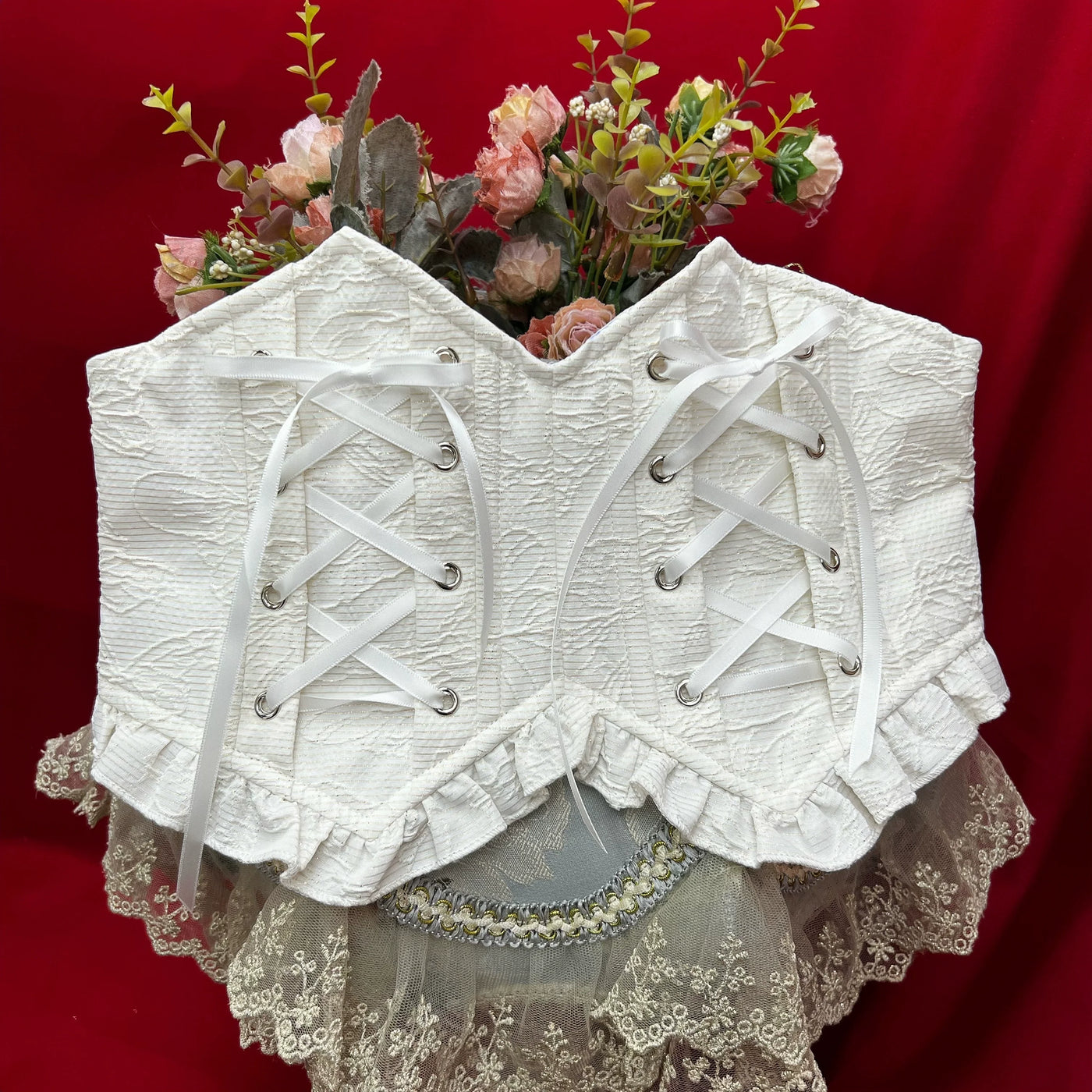 Good and Evil Angel - Gothic Lolita SK Set Retro Princess Sleeve Blouse (2XL L M S XL) 41864:716288