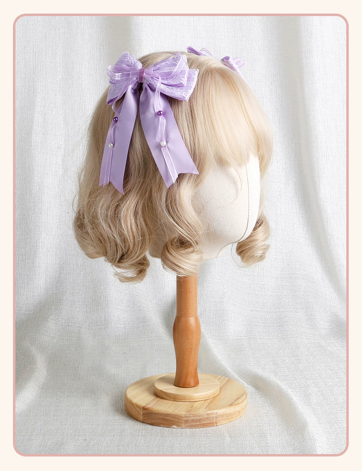 Stardust Rose - Taro Bridal - Purple Floral Headwear and Hand-Sleeve Options with Bows
