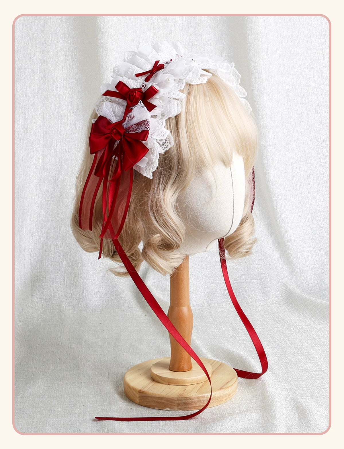 Stardust Rose - Rose Bow Collection - Headwear with red rose motifs