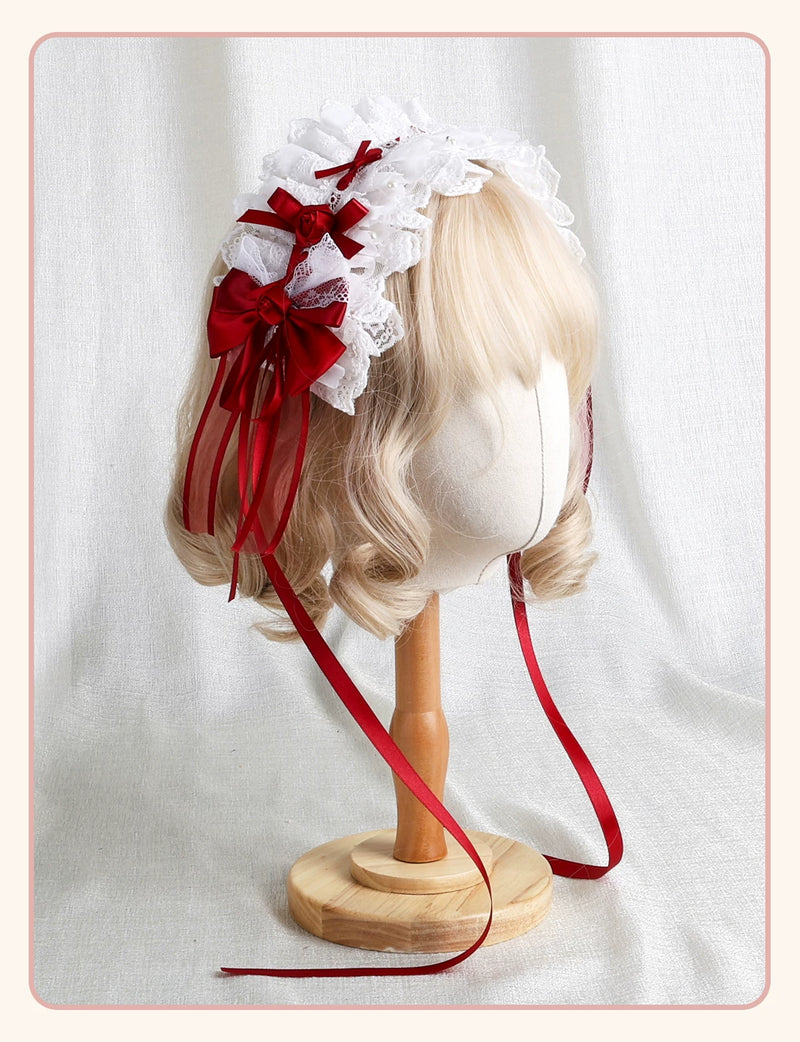Stardust Rose - Rose Bow Collection - Headwear with red rose motifs
