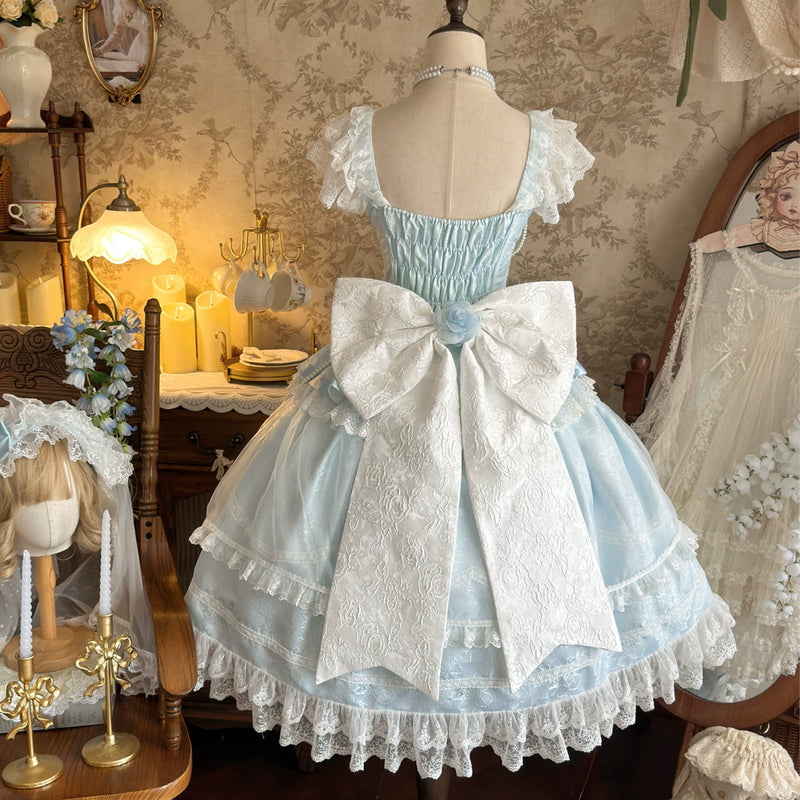 Yanran - Ice Water Rose - Sweet lolita JSK dress with 3D floral