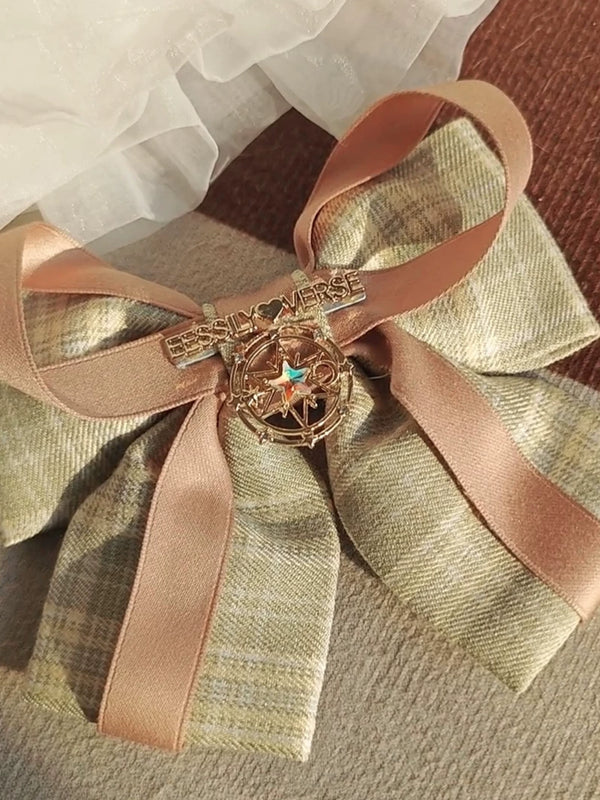 Grimm's Fairy Tale - Plaid Bow Hair Clips