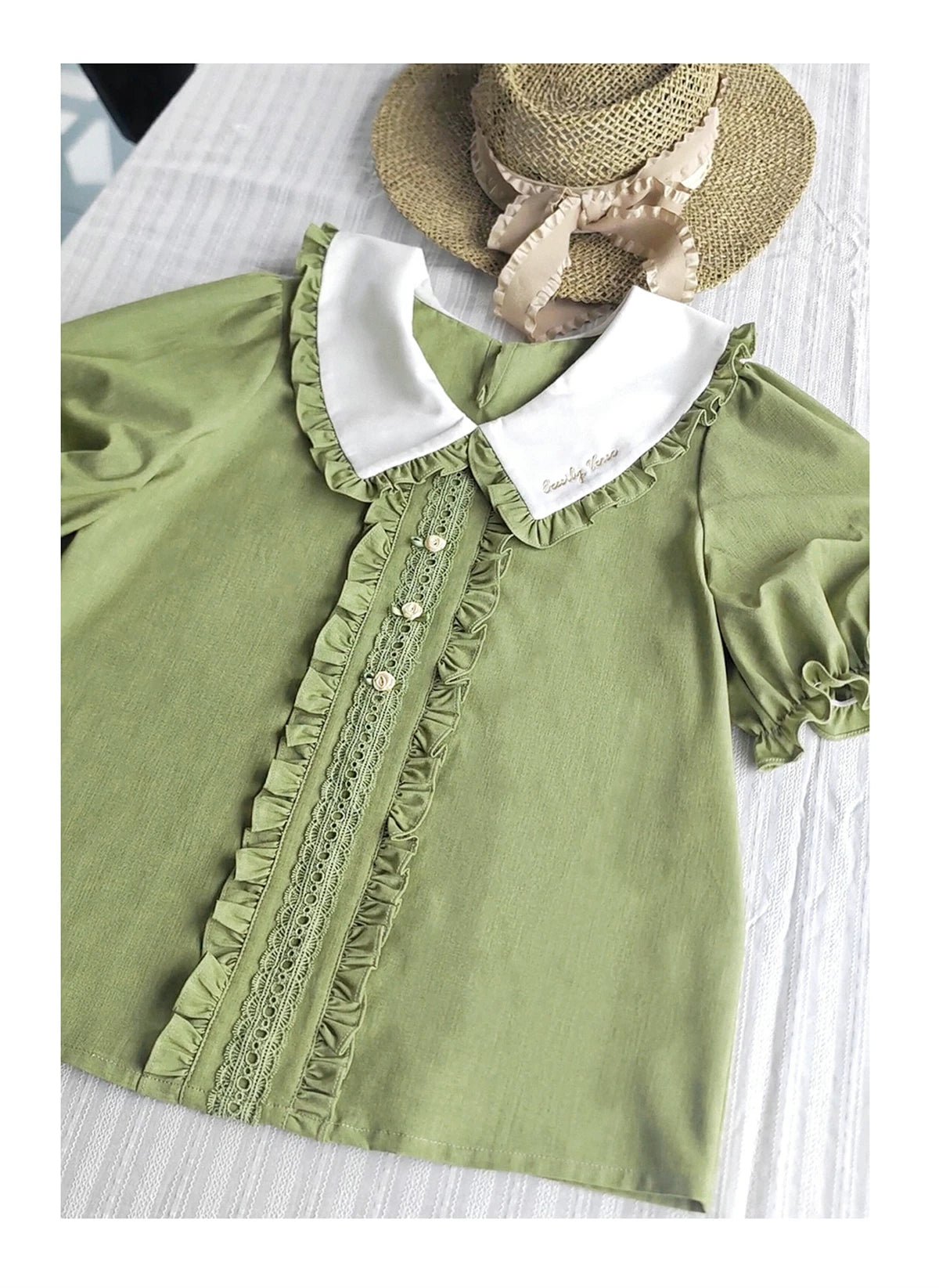 Little Gardener - Embroidered Blouse and Adjustable JSK Set - detail view 8