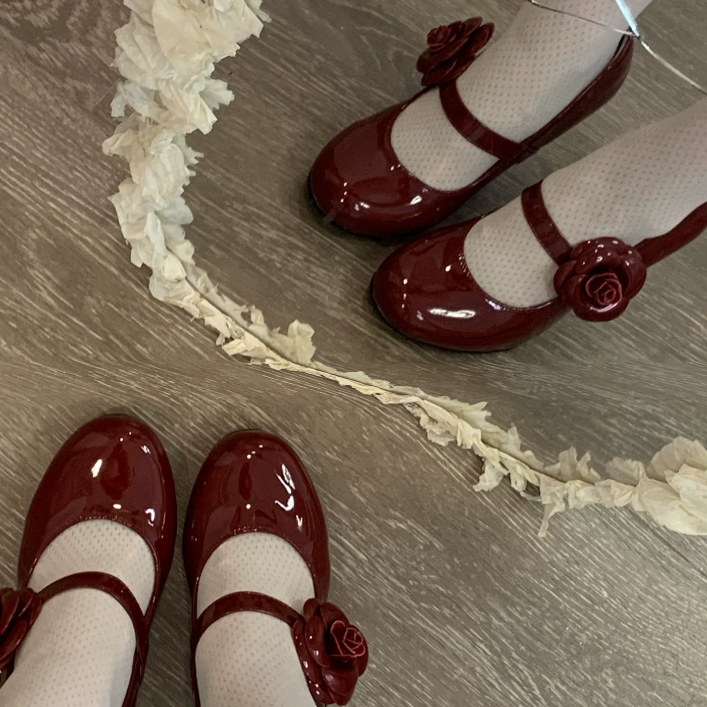 Bingo Lulu - Retro Sweet - Sweet Lolita Mary Jane high-heel shoes with a leather rose buckle - product detail 9