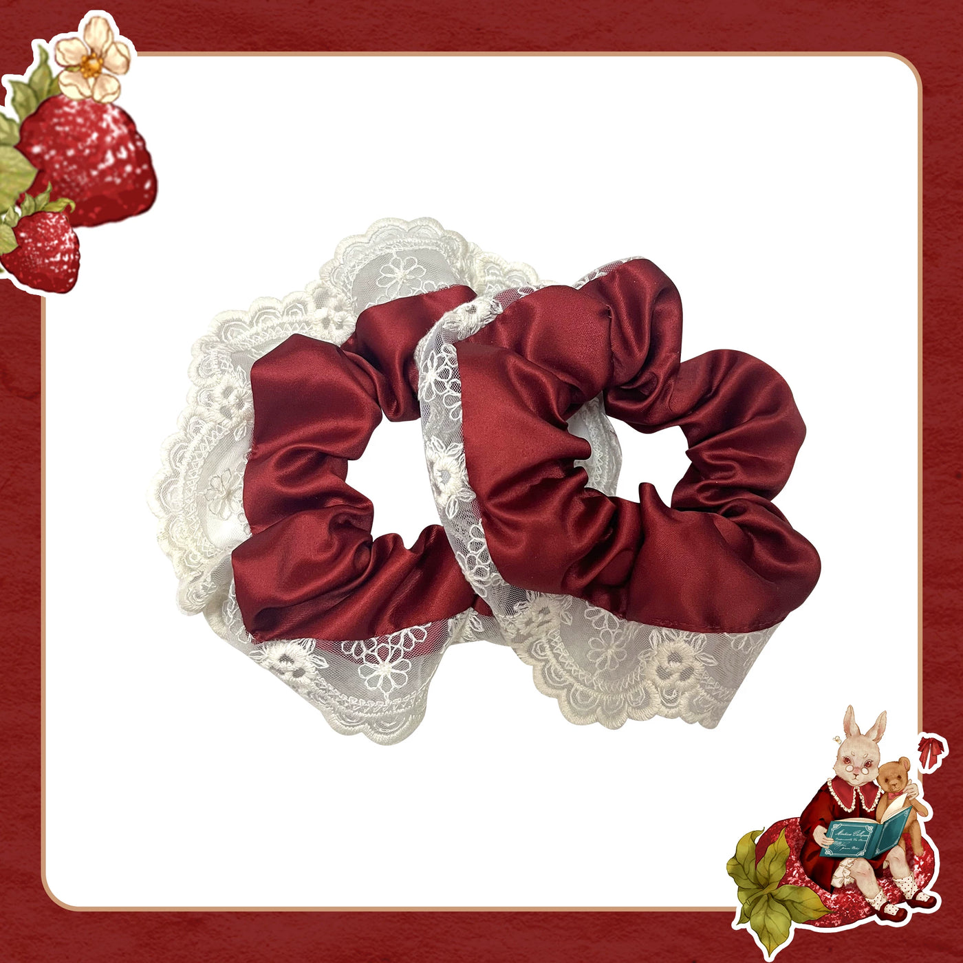 Fantasy Strawberry Garden - Sweet Lolita JSK Dress Set - detail view 11