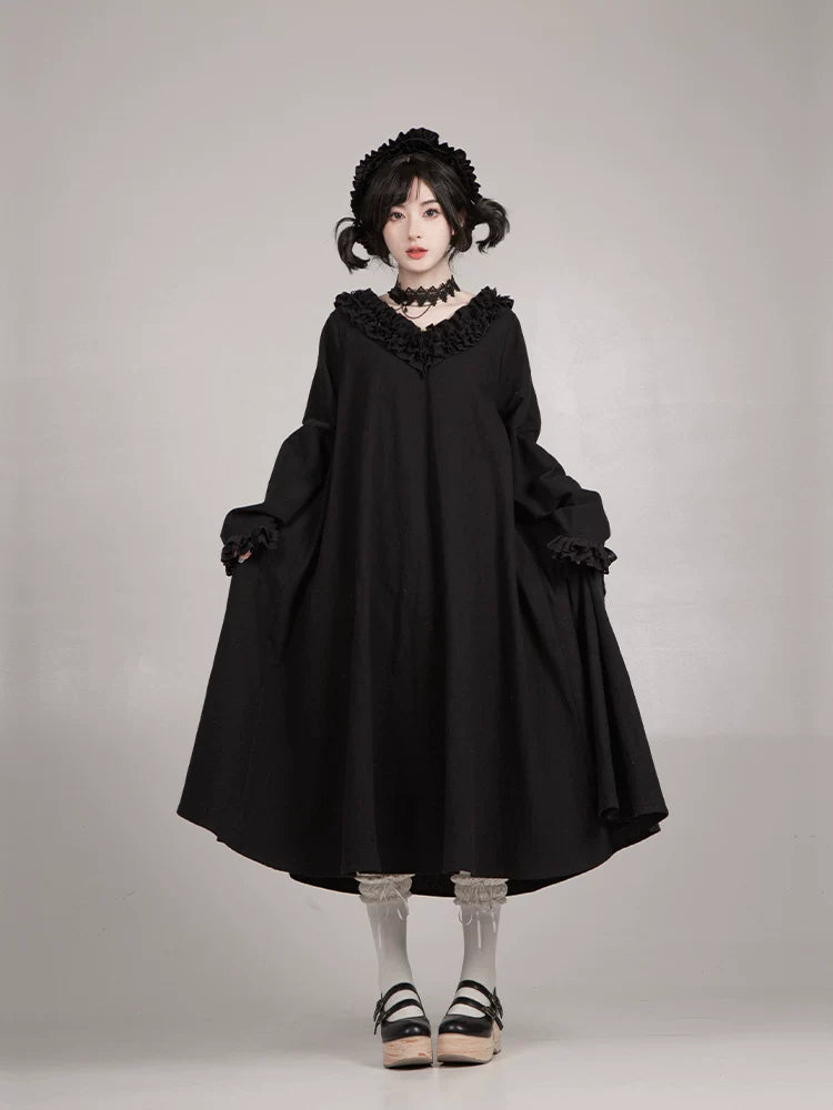 With PUJI - Izayoi - Wa Lolita Outfit Set, Detachable Styling detail view 4