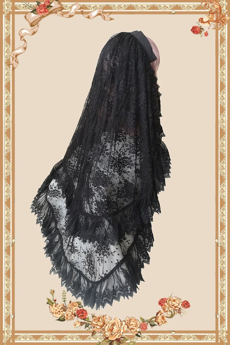 Lilith's Cage - Gothic Lolita JSK Dress & Blouse Black Veil S