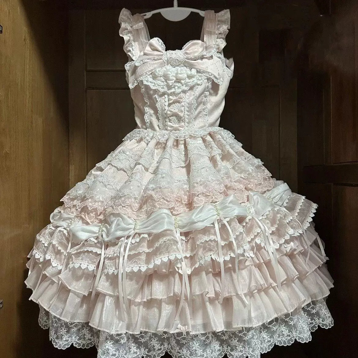 Sweetheart Dream Machine - Flower Wedding - Embroidered JSK with a Tiered Lace Skirt