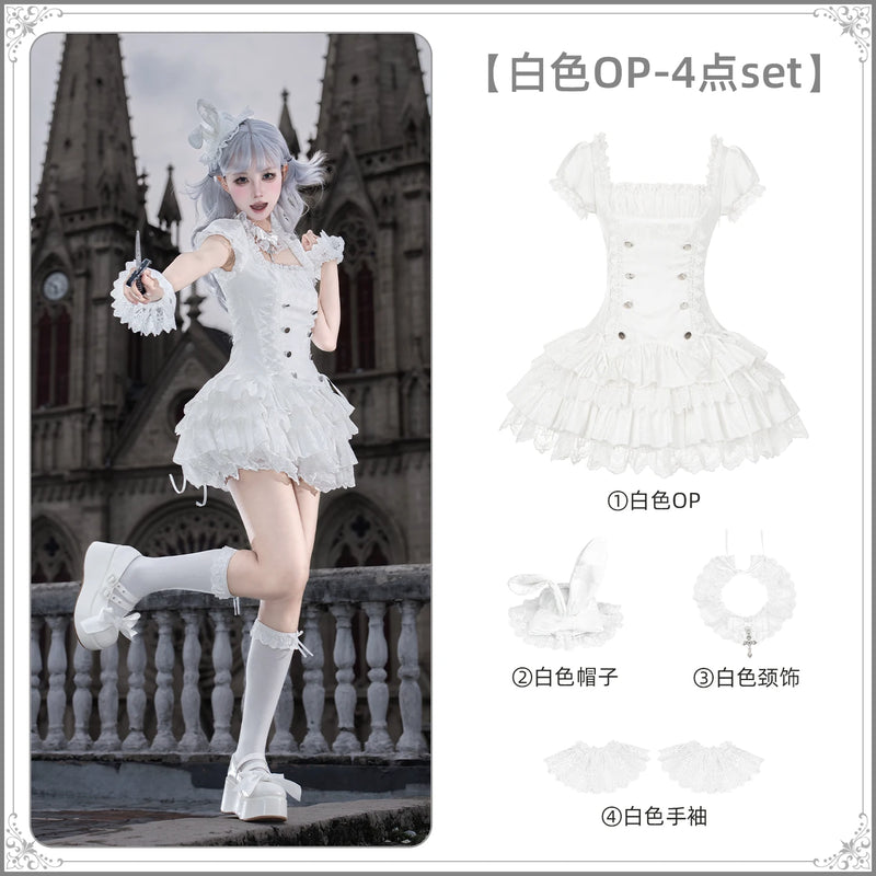 With PUJI - Xiao Yuan - Sweet Lolita OP Dress detail view 10