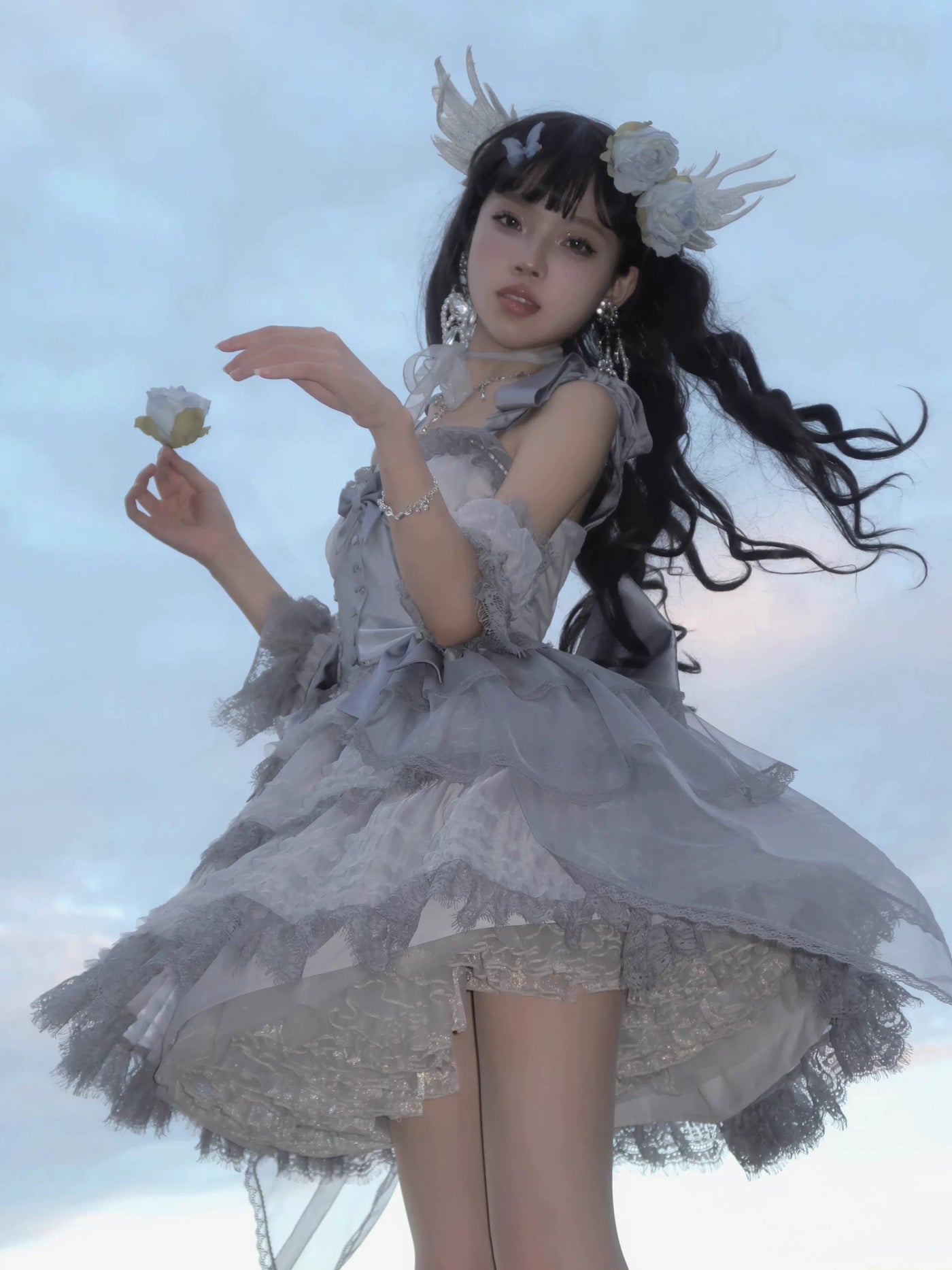 WF - Dream of Odette - Lace-Boned Ballet Skirt with Lace Detailing