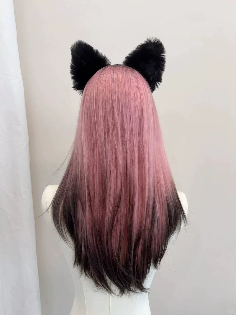 Kunkun Fish Pink Siamese Cat gradient wig - view 4