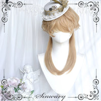 Sinwavy - Aqi - linen blonde trailing-tail cosplay short wig - Linen blonde