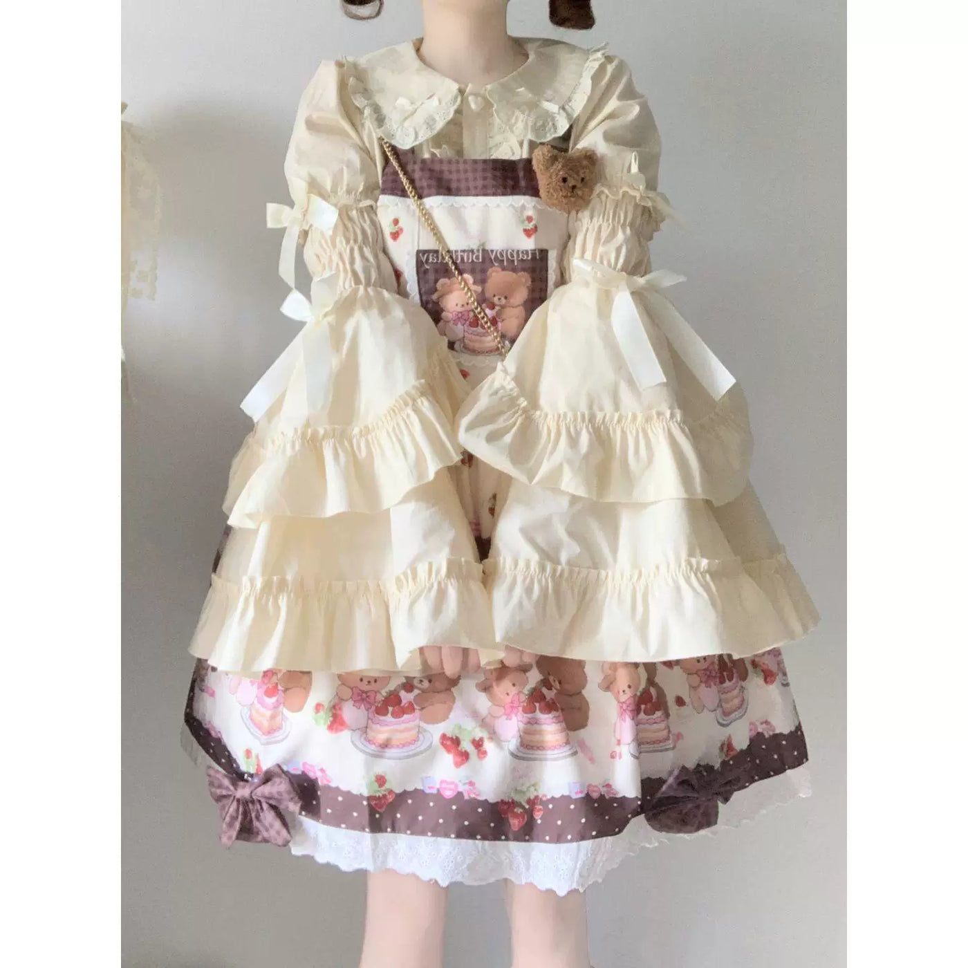 Sweetheart Dream Machine - Hime Sleeve Layering - Blouse with a Peter Pan Collar