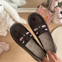 Kitten Toast - Rosy Cat Academy - Embroidered Loafers - Brown - 2.5 cm Heel / 34