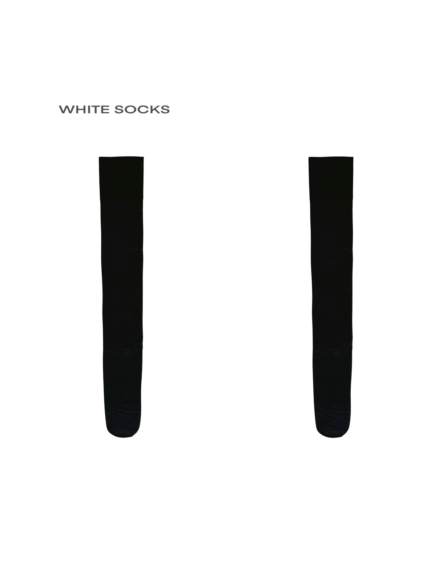 White Socks - Sheer Wide-Band - Thigh-high stockings with a wide top band