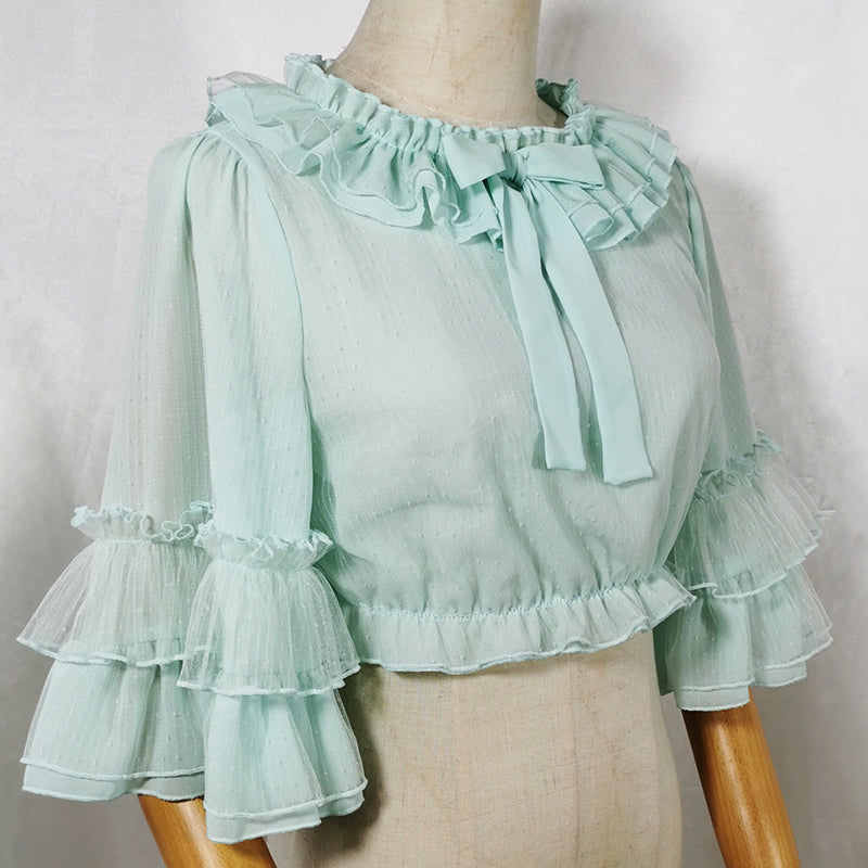 Sakurada Fawn - Princess Sleeve Chiffon Lolita - Blouse Innerwear