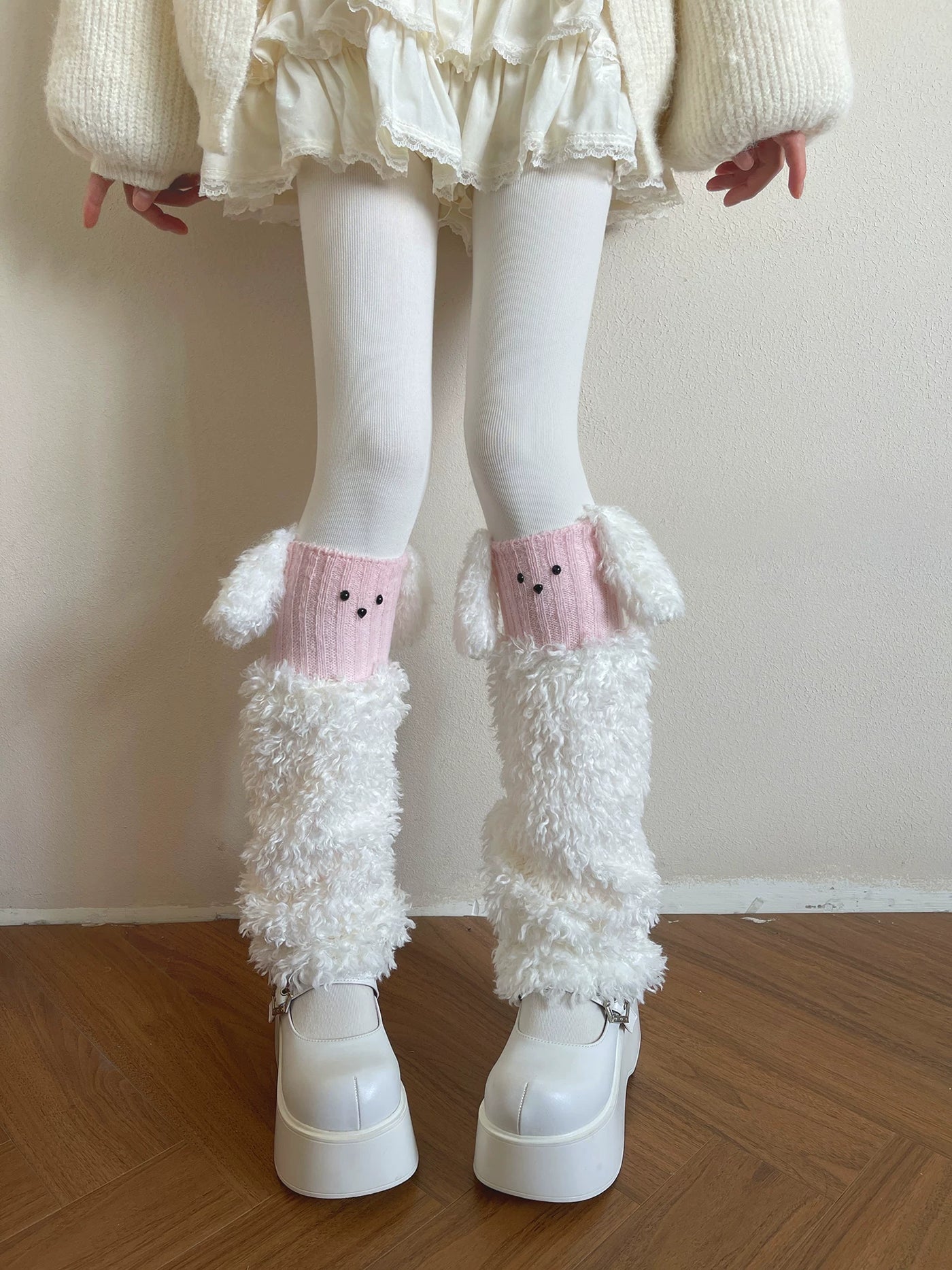 Sock Noble - Big-Eared Dog Layers - Socks with curly-fur cover options