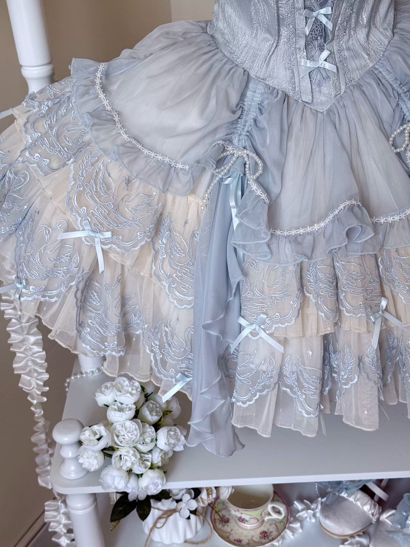 Creamy - Swan Ballet - Blue JSK Dress Set