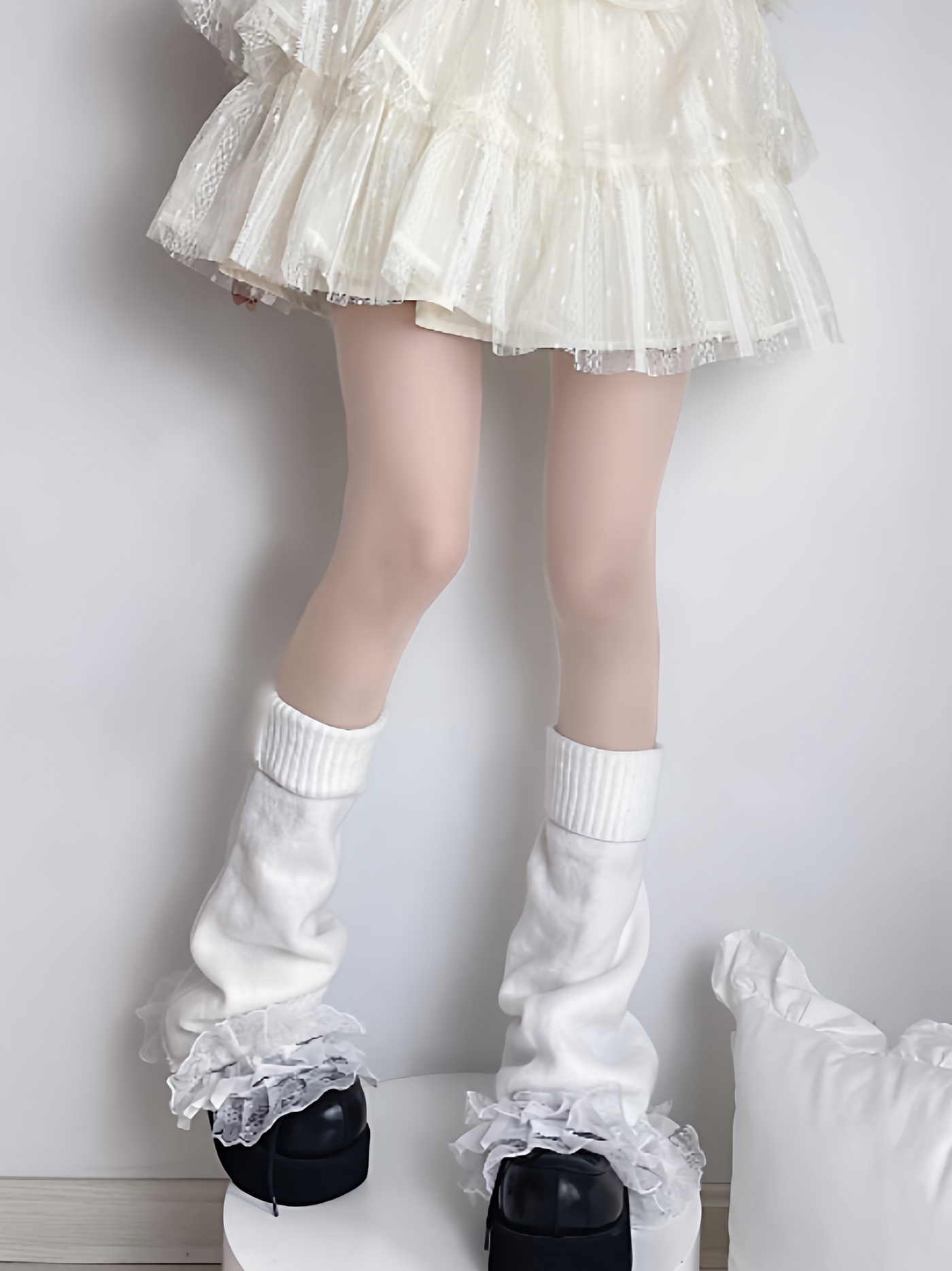 Fantasy Doll - Y2K Knit - Knit Leg Warmers with Slouchy Folds