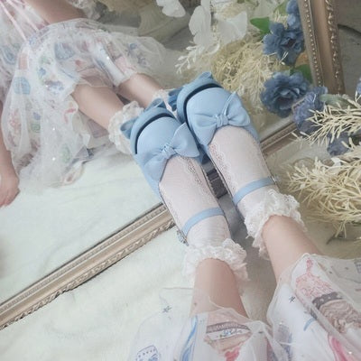 Sosic - Kawaii Lolita Bow Falt Shoes - Shoes