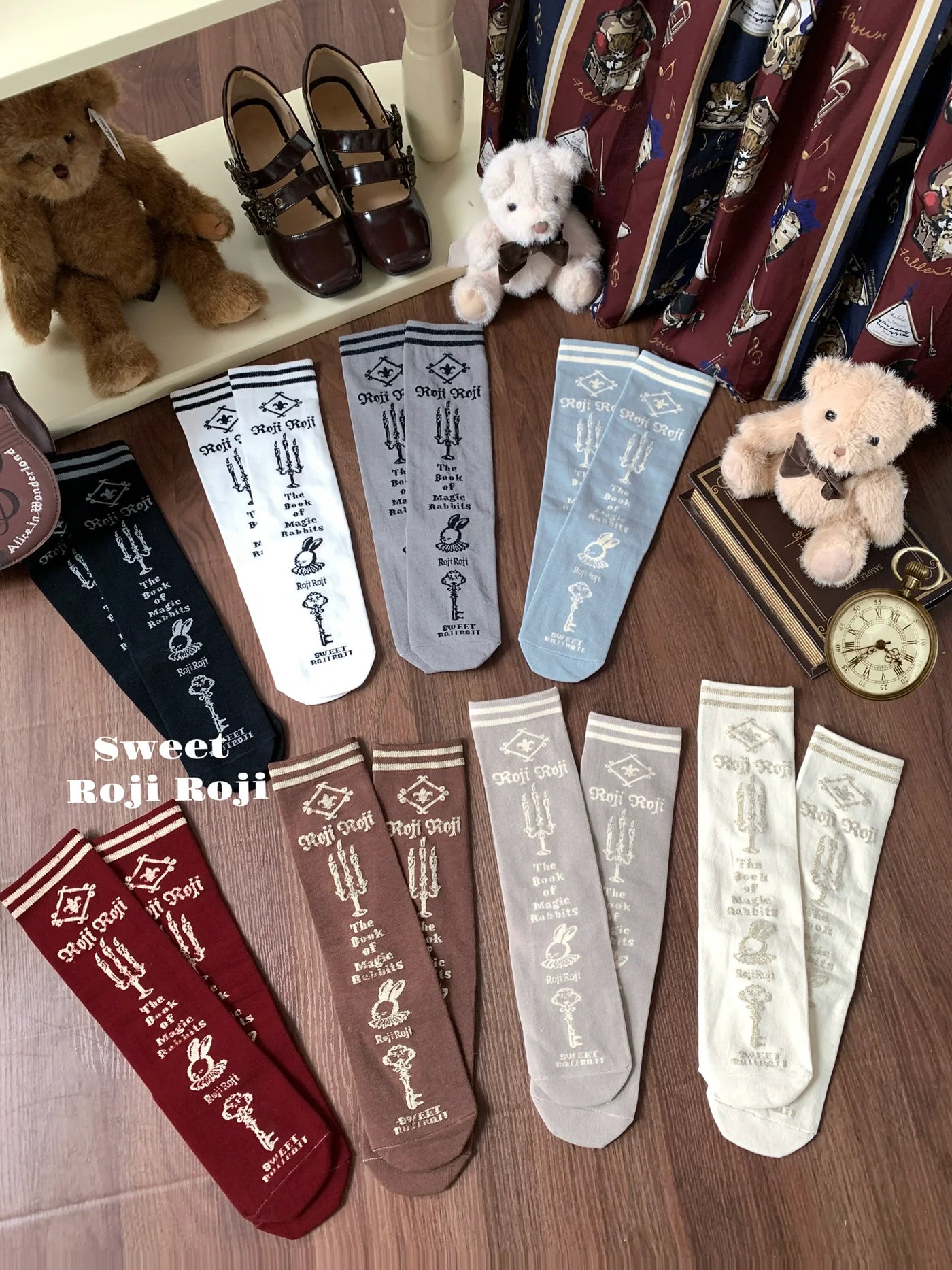 Roji Roji - Printed Cotton Sweet Lolita Calf - Socks Socks
