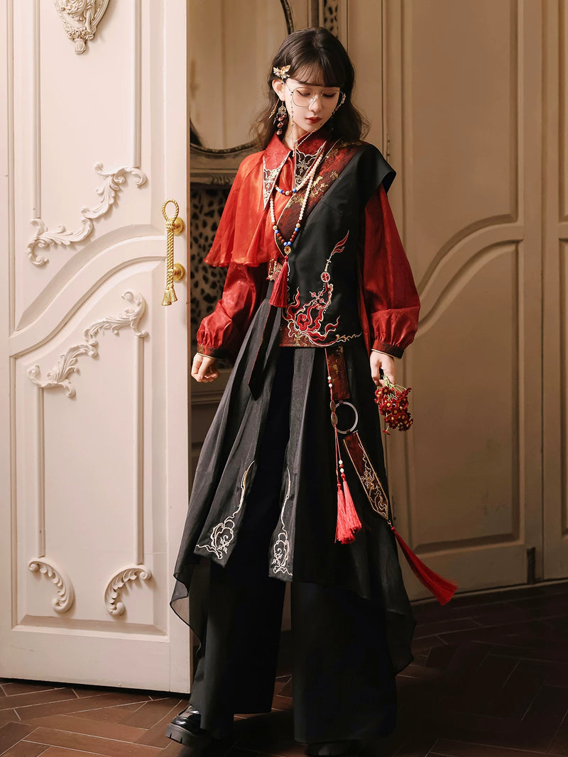 Fan Hua Xin Embers Wuxia-Inspired Blouse & Trousers — additional product view