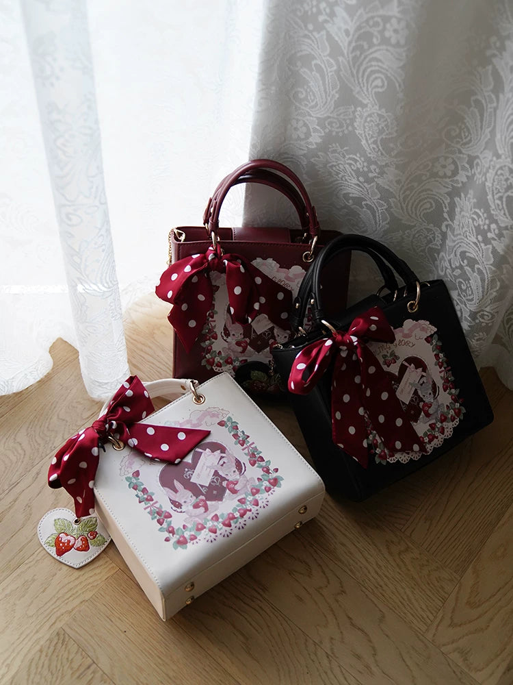 Lolita - Berry Bunny Retro Crossbody Bag - Individually Selectable