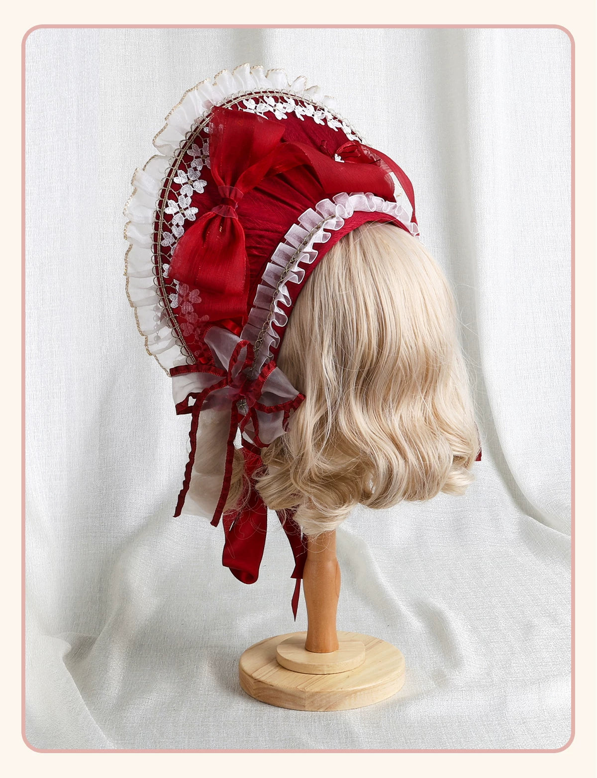 Stardust Rose - Rose Bow Collection - Headwear with red rose motifs