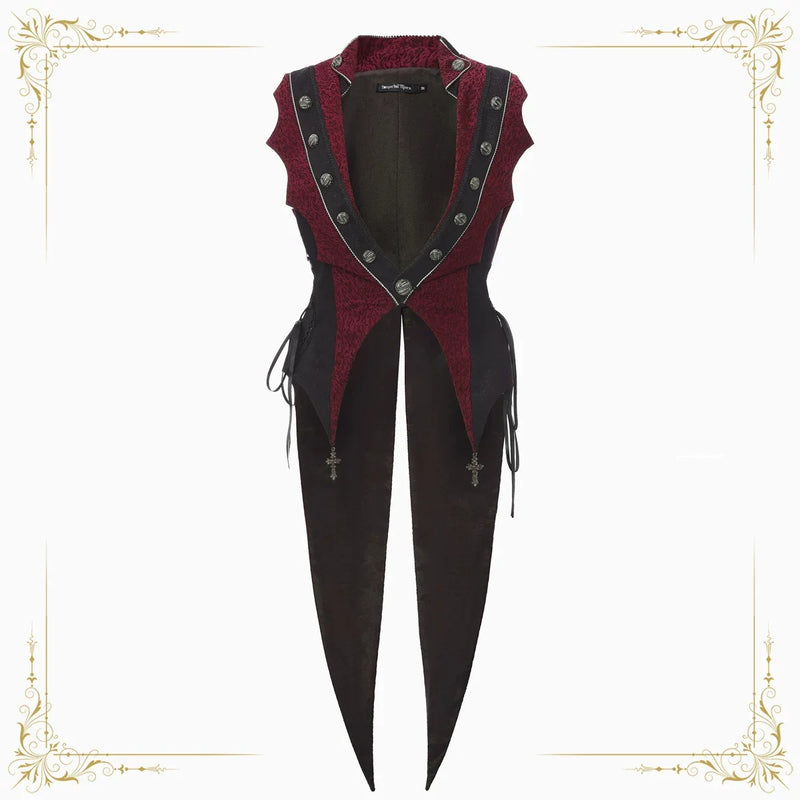 Immortal Thorn - Eternal Crimson Moon Forest - Ouji Lolita Tailcoat Vest