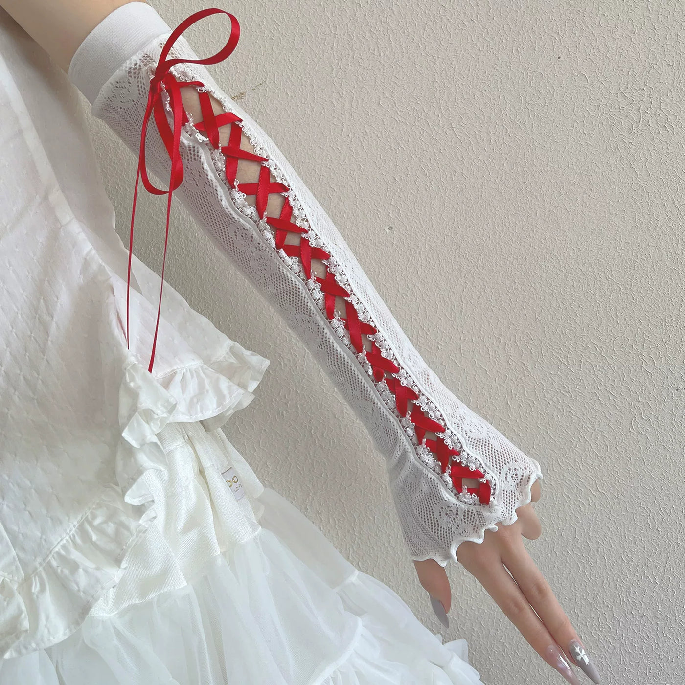 Sock Noble - Doll Lace - Lace Hand Sleeves with Ribbon Lacing