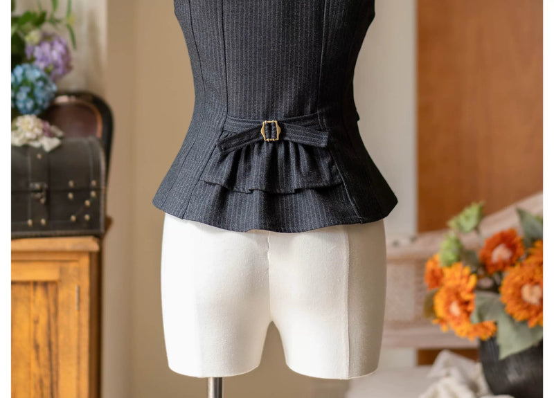 Forest Wardrobe - Forest Contract - Striped Underbust Waistcoat - 6