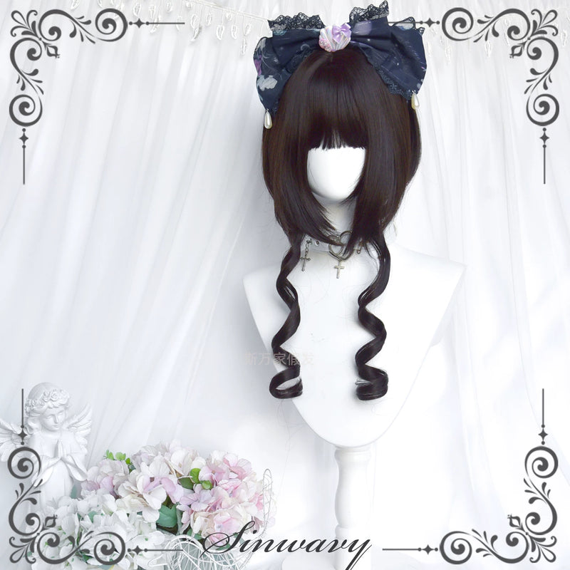 Sinwavy natural black clip-on Lolita ponytail set - view 6