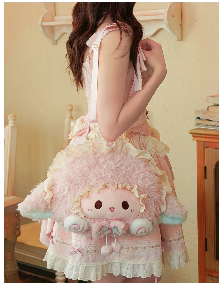 LambGuli - Big-Face Character Collection - Plush Character Bags and Backpacks with Large Face Motifs