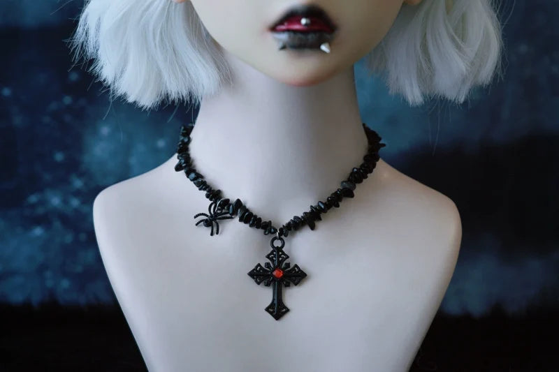 Strange Sugar - Handmade Gothic Lolita Choker - Multiple Pendant Neckwear