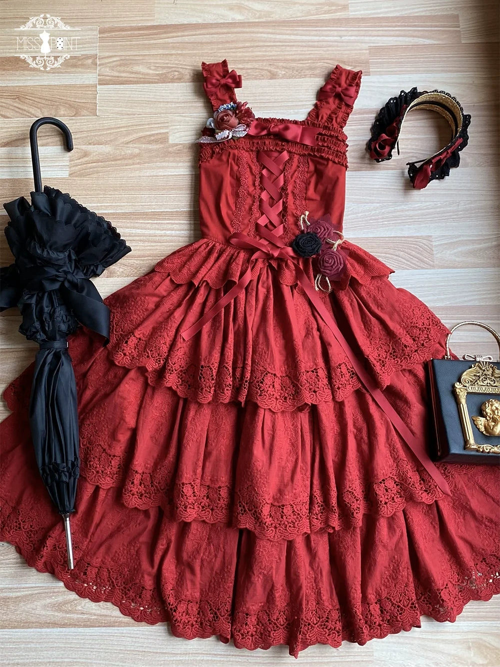 Forest Waltz - Classic Lolita Tiered Skirt Multi-layer Embroidered SK (L M S) 40192:651464