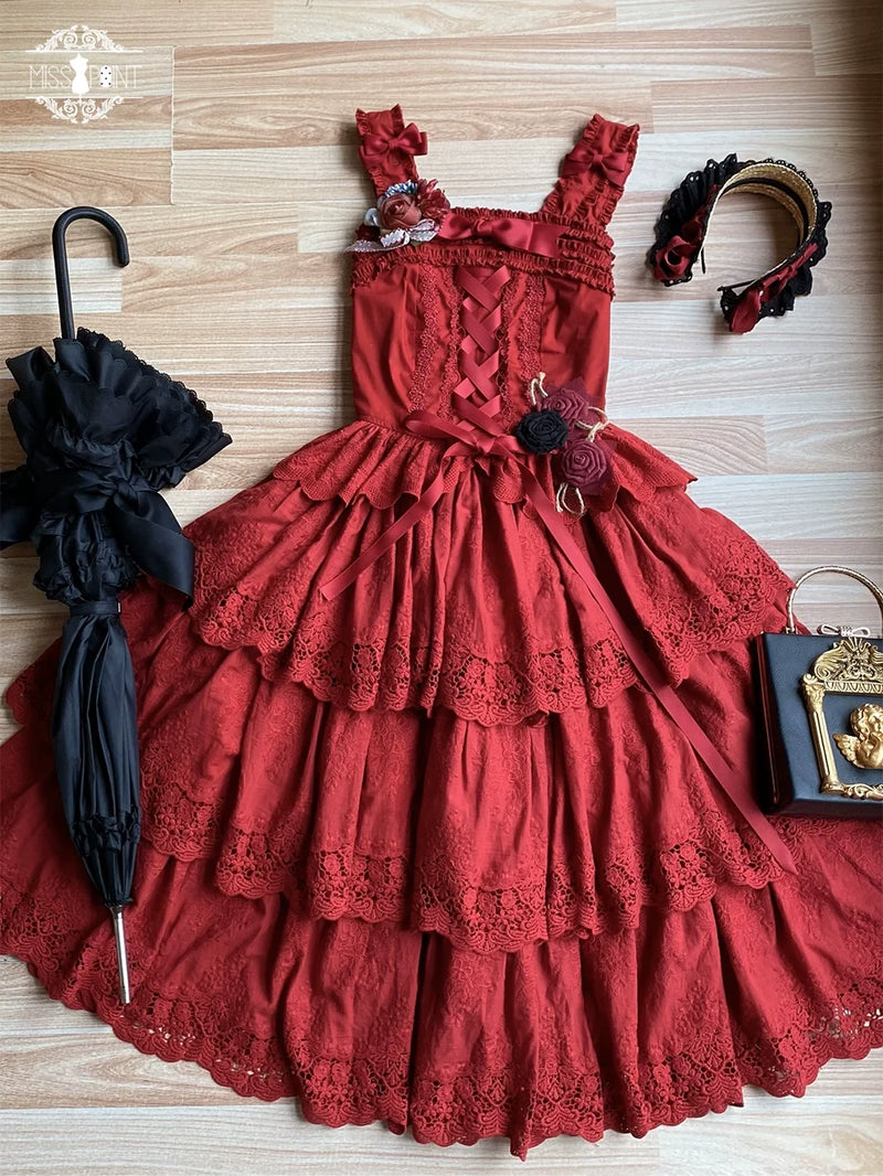 Forest Waltz - Cotton Lolita Camisole Embroidered Cami Top (2XL L M S XL XS) 40190:651564