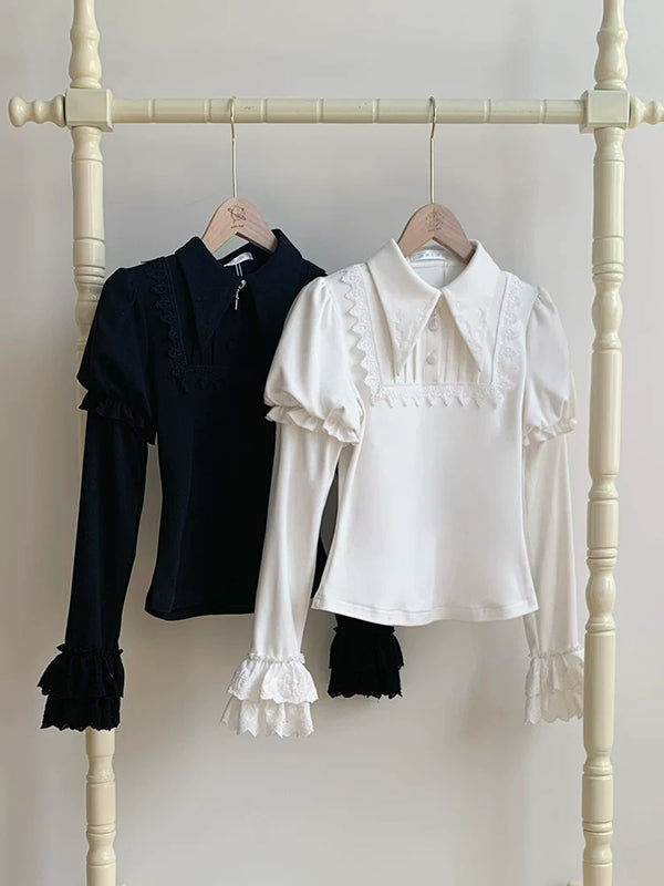 With PUJI - Pledge - Lolita Top, Knit Texture product view