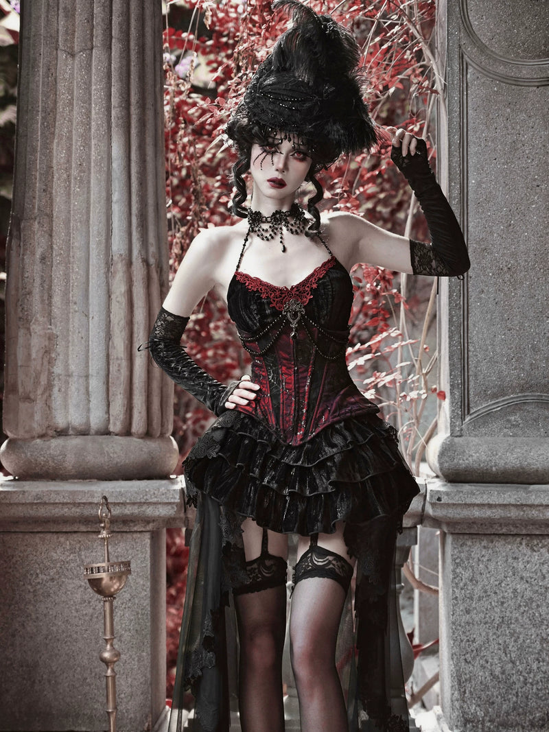 BLOOD SUPPLY: The Duchess Velvet Gothic Three-Piece Outfit, product view 4